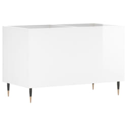 vidaXL Record Cabinet Record Storage Cabinet Sideboard White Engineered Wood - high gloss white