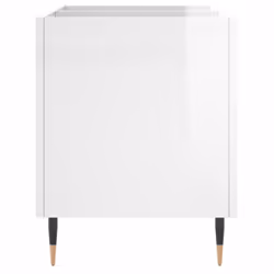 vidaXL Record Cabinet Record Storage Cabinet Sideboard White Engineered Wood - high gloss white - Additional view 4