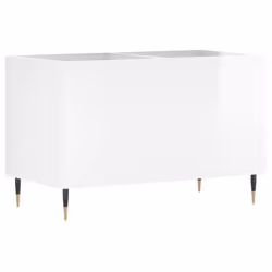 vidaXL Record Cabinet Record Storage Cabinet Sideboard White Engineered Wood - high gloss white - Additional view 5