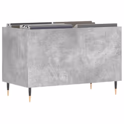 vidaXL Record Cabinet Record Storage Cabinet Sideboard White Engineered Wood - concrete grey - Additional view 2