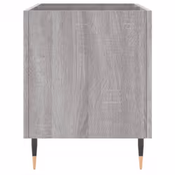 vidaXL Record Cabinet Record Storage Cabinet Sideboard White Engineered Wood - grey sonoma - Additional view 4
