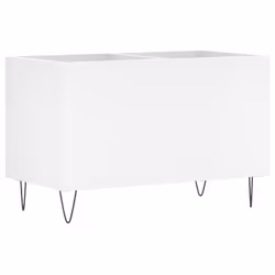 vidaXL Record Cabinet Record Storage Cabinet Sideboard White Engineered Wood - white