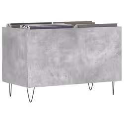vidaXL Record Cabinet Record Storage Cabinet Sideboard White Engineered Wood - concrete grey - Additional view 2