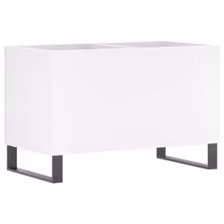vidaXL Record Cabinet Vinyl Record Storage Cabinet Grey Sonoma Engineered Wood - white