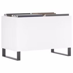 vidaXL Record Cabinet Vinyl Record Storage Cabinet Grey Sonoma Engineered Wood - white