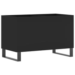 vidaXL Record Cabinet Vinyl Record Storage Cabinet Grey Sonoma Engineered Wood - black