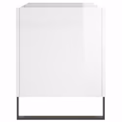 vidaXL Record Cabinet Vinyl Record Storage Cabinet Grey Sonoma Engineered Wood - high gloss white - Additional view 4