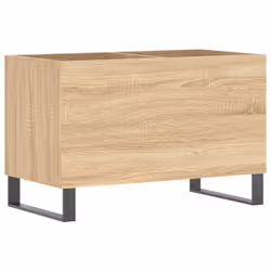vidaXL Record Cabinet Vinyl Record Storage Cabinet Grey Sonoma Engineered Wood - sonoma oak