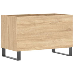 vidaXL Record Cabinet Vinyl Record Storage Cabinet Grey Sonoma Engineered Wood - sonoma oak