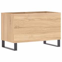 vidaXL Record Cabinet Vinyl Record Storage Cabinet Grey Sonoma Engineered Wood - sonoma oak - Additional view 5