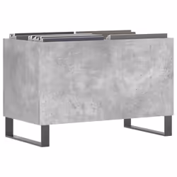 vidaXL Record Cabinet Vinyl Record Storage Cabinet Grey Sonoma Engineered Wood - concrete grey