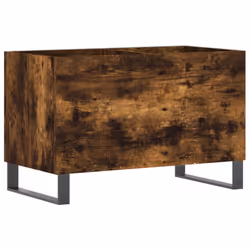 vidaXL Record Cabinet Vinyl Record Storage Cabinet Grey Sonoma Engineered Wood - smoked oak