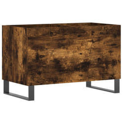 vidaXL Record Cabinet Vinyl Record Storage Cabinet Grey Sonoma Engineered Wood - smoked oak