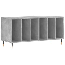 vidaXL Record Cabinet Record Storage Cabinet High Gloss White Engineered Wood - concrete grey