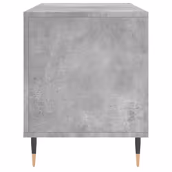 vidaXL Record Cabinet Record Storage Cabinet High Gloss White Engineered Wood - concrete grey - Additional view 4