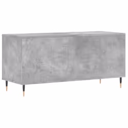 vidaXL Record Cabinet Record Storage Cabinet High Gloss White Engineered Wood - concrete grey - Additional view 5