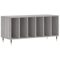 vidaXL Record Cabinet Record Storage Cabinet High Gloss White Engineered Wood - grey sonoma