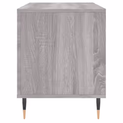 vidaXL Record Cabinet Record Storage Cabinet High Gloss White Engineered Wood - grey sonoma - Additional view 4