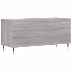 vidaXL Record Cabinet Record Storage Cabinet High Gloss White Engineered Wood - grey sonoma - Additional view 5