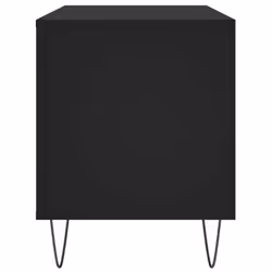 vidaXL Record Cabinet Record Storage Cabinet Sideboard White Engineered Wood - black - Additional view 4
