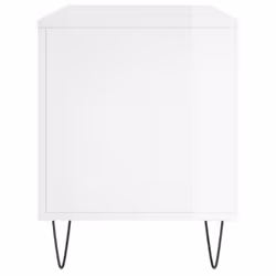 vidaXL Record Cabinet Record Storage Cabinet Sideboard White Engineered Wood - high gloss white - Additional view 4