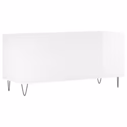 vidaXL Record Cabinet Record Storage Cabinet Sideboard White Engineered Wood - high gloss white - Additional view 5