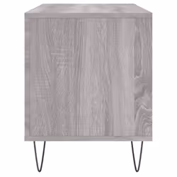 vidaXL Record Cabinet Record Storage Cabinet Sideboard White Engineered Wood - grey sonoma - Additional view 4