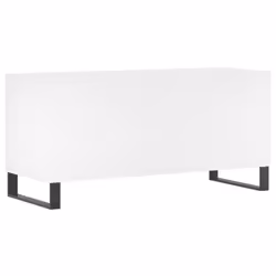 vidaXL Record Cabinet Record Storage Cabinet Sideboard White Engineered Wood - white - Additional view 5