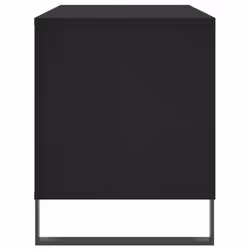vidaXL Record Cabinet Record Storage Cabinet Sideboard White Engineered Wood - black - Additional view 4