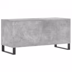 vidaXL Record Cabinet Record Storage Cabinet Sideboard White Engineered Wood - concrete grey - Additional view 5