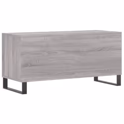 vidaXL Record Cabinet Record Storage Cabinet Sideboard White Engineered Wood - grey sonoma - Additional view 5