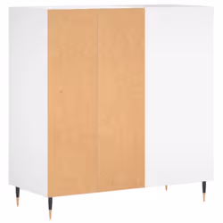 vidaXL Record Cabinet Record Storage Cabinet Sideboard White Engineered Wood - Additional view 5