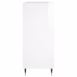 vidaXL Record Cabinet Record Storage Cabinet Sideboard White Engineered Wood - high gloss white - Additional view 4