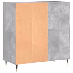 vidaXL Record Cabinet Record Storage Cabinet Sideboard White Engineered Wood - concrete grey - Additional view 5