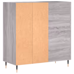 vidaXL Record Cabinet Record Storage Cabinet Sideboard White Engineered Wood - grey sonoma - Additional view 5