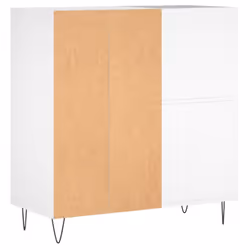 vidaXL Record Cabinet Record Storage Cabinet Sideboard White Engineered Wood - Additional view 5