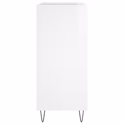 vidaXL Record Cabinet Record Storage Cabinet Sideboard White Engineered Wood - high gloss white - Additional view 4