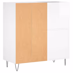 vidaXL Record Cabinet Record Storage Cabinet Sideboard White Engineered Wood - high gloss white - Additional view 5