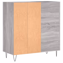 vidaXL Record Cabinet Record Storage Cabinet Sideboard White Engineered Wood - grey sonoma - Additional view 5