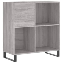 vidaXL Record Cabinet Record Storage Cabinet Sideboard White Engineered Wood - grey sonoma
