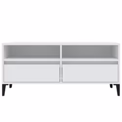 vidaXL TV Cabinet TV Unit Storage Cabinet Media Unit Cupboard Engineered Wood - white, 100 x 34.5 x 44.5 cm - Additional view 5