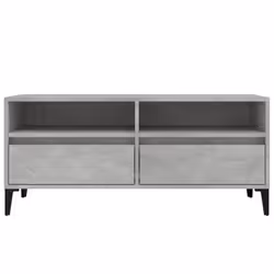 vidaXL TV Cabinet TV Unit Storage Cabinet Media Unit Cupboard Engineered Wood - concrete grey, 100 x 34.5 x 44.5 cm - Additional view 5
