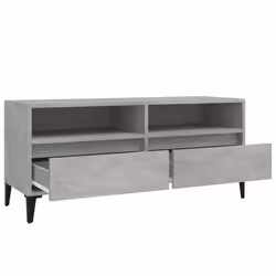 vidaXL TV Cabinet TV Unit Storage Cabinet Media Unit Cupboard Engineered Wood - concrete grey, 100 x 34.5 x 44.5 cm - Additional view 7