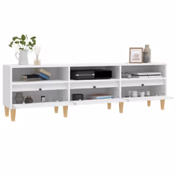 vidaXL TV Cabinet TV Unit Storage Cabinet Media Unit Cupboard Engineered Wood - white, 150 x 30 x 44.5 cm - Additional view 4