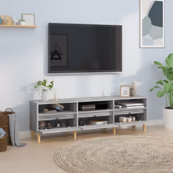 vidaXL TV Cabinet TV Unit Storage Cabinet Media Unit Cupboard Engineered Wood - grey sonoma, 150 x 30 x 44.5 cm - Additional view 2