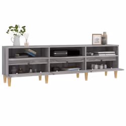 vidaXL TV Cabinet TV Unit Storage Cabinet Media Unit Cupboard Engineered Wood - grey sonoma, 150 x 30 x 44.5 cm - Additional view 4