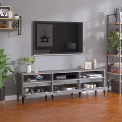 vidaXL TV Cabinet TV Unit Storage Cabinet Media Unit Cupboard Engineered Wood - grey sonoma, 150 x 30 x 44.5 cm - Additional view 2