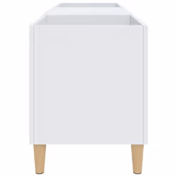 vidaXL Record Cabinet Office Vinyl Storage Cabinet Sideboard Engineered Wood - white, 121 x 38 x 48 cm - Additional view 5