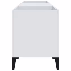 vidaXL Record Cabinet Office Vinyl Storage Cabinet Sideboard Engineered Wood - white, 121 x 38 x 48 cm - Additional view 5