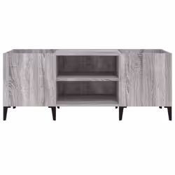vidaXL Record Cabinet Office Vinyl Storage Cabinet Sideboard Engineered Wood - grey sonoma, 121 x 38 x 48 cm - Additional view 4